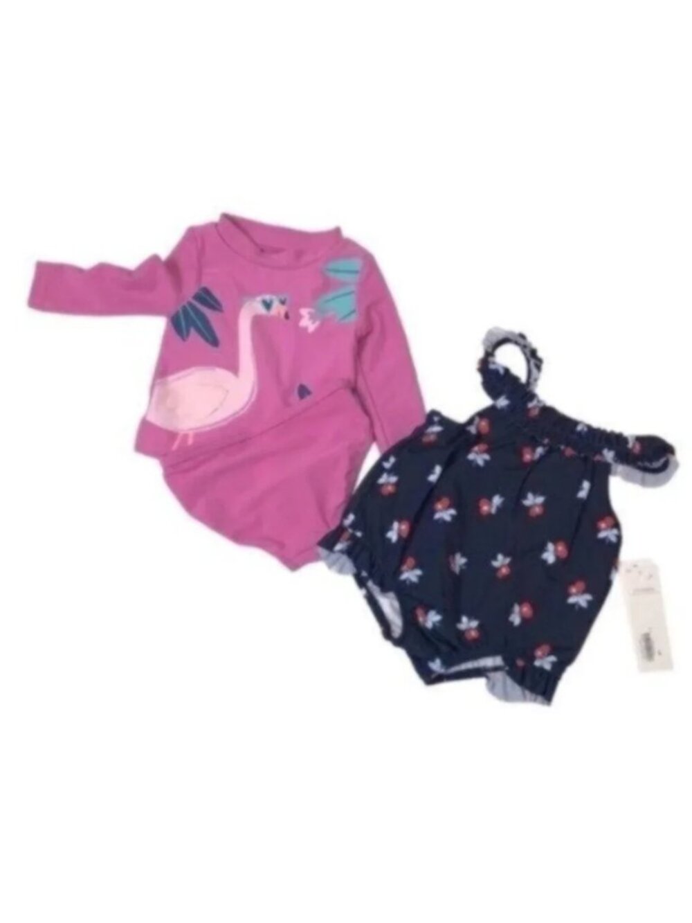 Baby Girl Bathing Suit Bundle of 2.  Size 0-3 Months